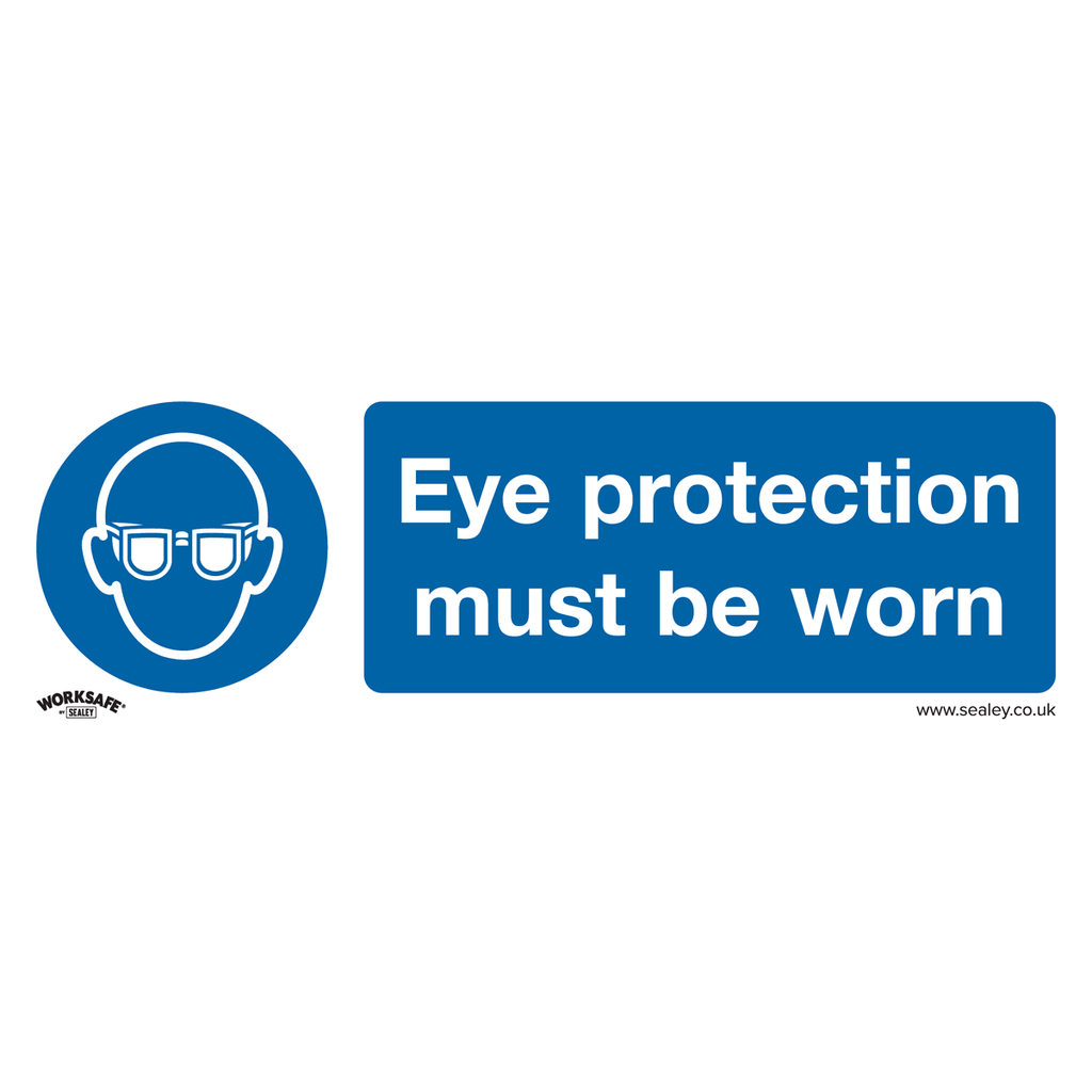 Worksafe® Eye Protection Must Be Worn Safety Sign - Rigid Plastic
