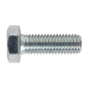 8.8 Zinc Plated HT Setscrew M12 x 35mm, DIN 933 - Pack of 25
