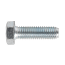 8.8 Zinc Plated HT Setscrew M12 x 40mm, DIN 933 - Pack of 25