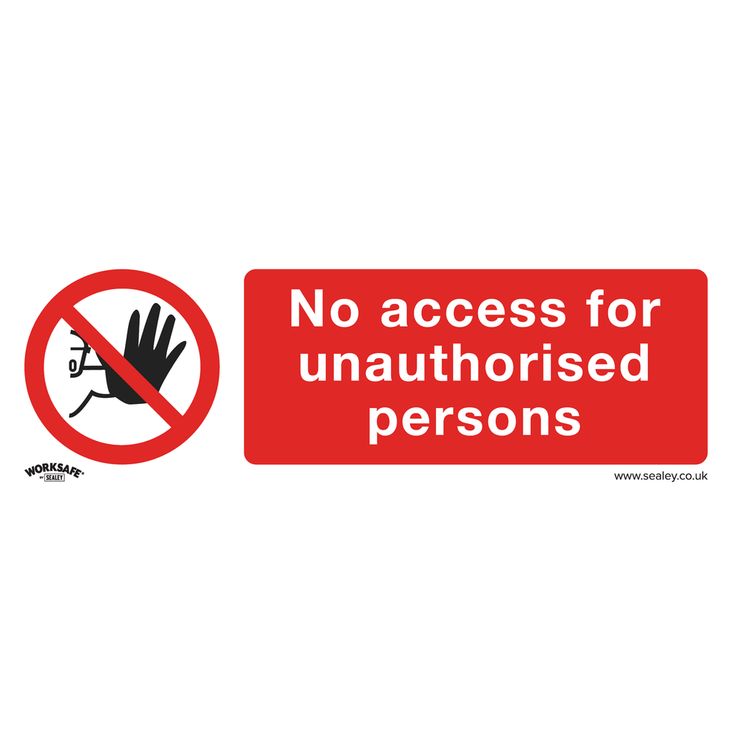 Worksafe® No Access Safety Sign - Self-Adhesive Vinyl