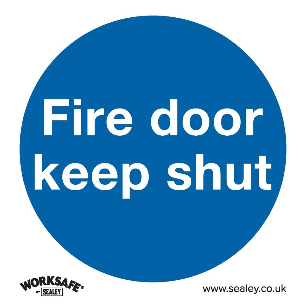Worksafe® Fire Door Keep Shut Safety Sign - Self-Adhesive Vinyl