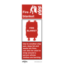 Worksafe® Fire Blanket, Rigid Plastic Safety Sign - Pack of 10