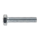 8.8 Zinc Plated HT Setscrew M6 x 30mm, DIN 933 - Pack of 50