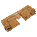 Double Pouch Leather Tool Belt