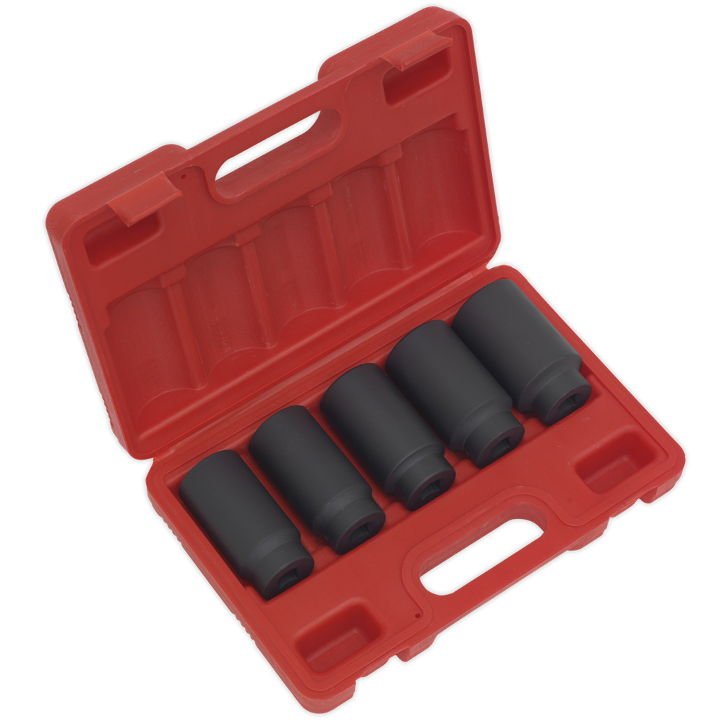 Impact Hub Nut Socket Set 1/2"Sq Drive 5pc