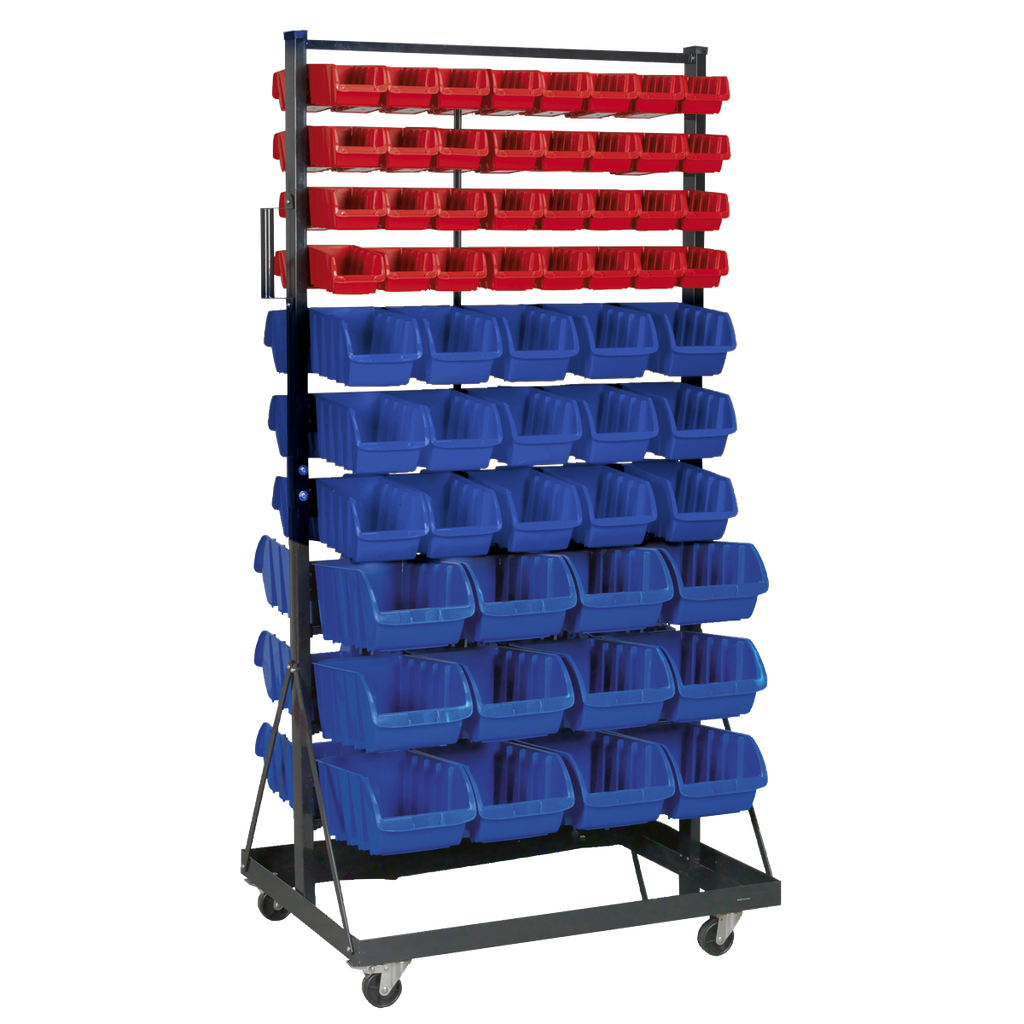 Mobile Bin Storage System with 118 Bins