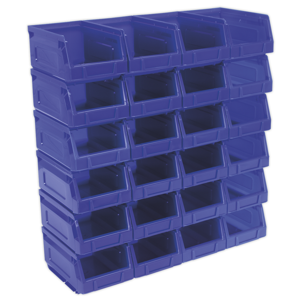 Plastic Storage Bin 105 x 165 x 85mm, Blue - Pack of 24