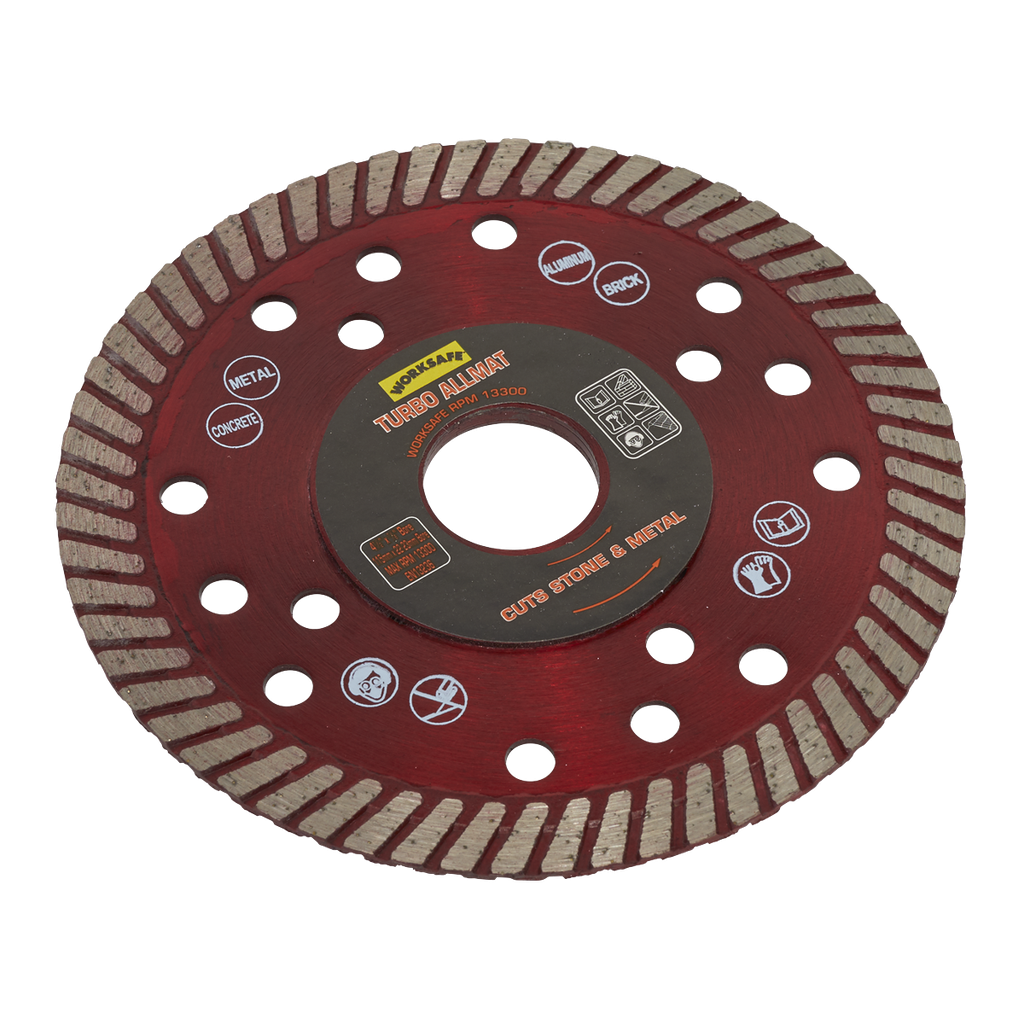 Worksafe® Turbo Allmat Diamond Blade 115 x 22mm