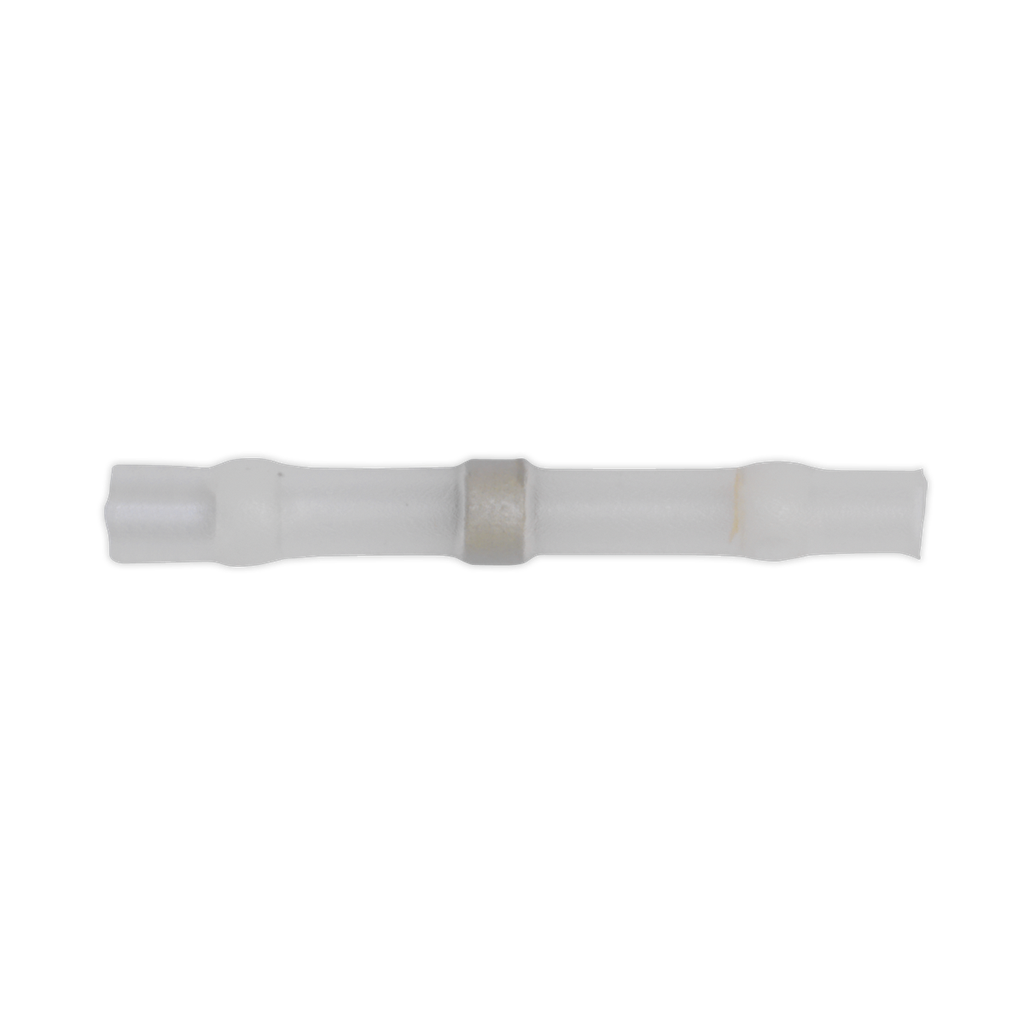 Heat Shrink Butt Connector Solder Terminal 24-22 AWG, White - Pack of 25