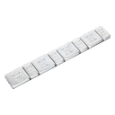 Zinc Plated Steel Adhesive Wheel Weight 5/10g Strip of 8 - Pack of 100