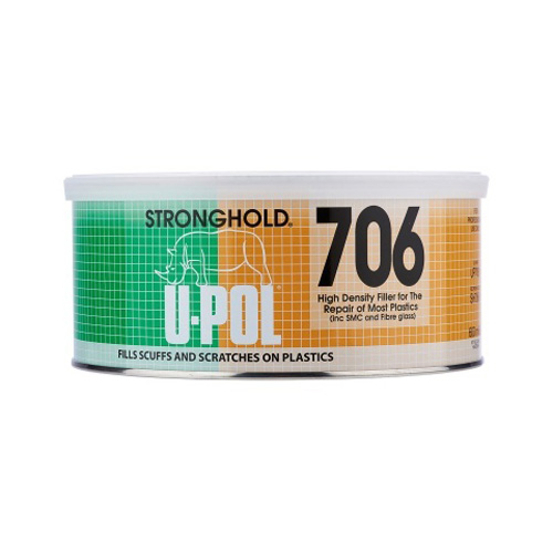 Stronghold Smooth High Adhesion Body Filler for Plastics 600 ml Tin Black 