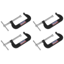 Junior C-Clamp Set 76mm x 35mm 4pc