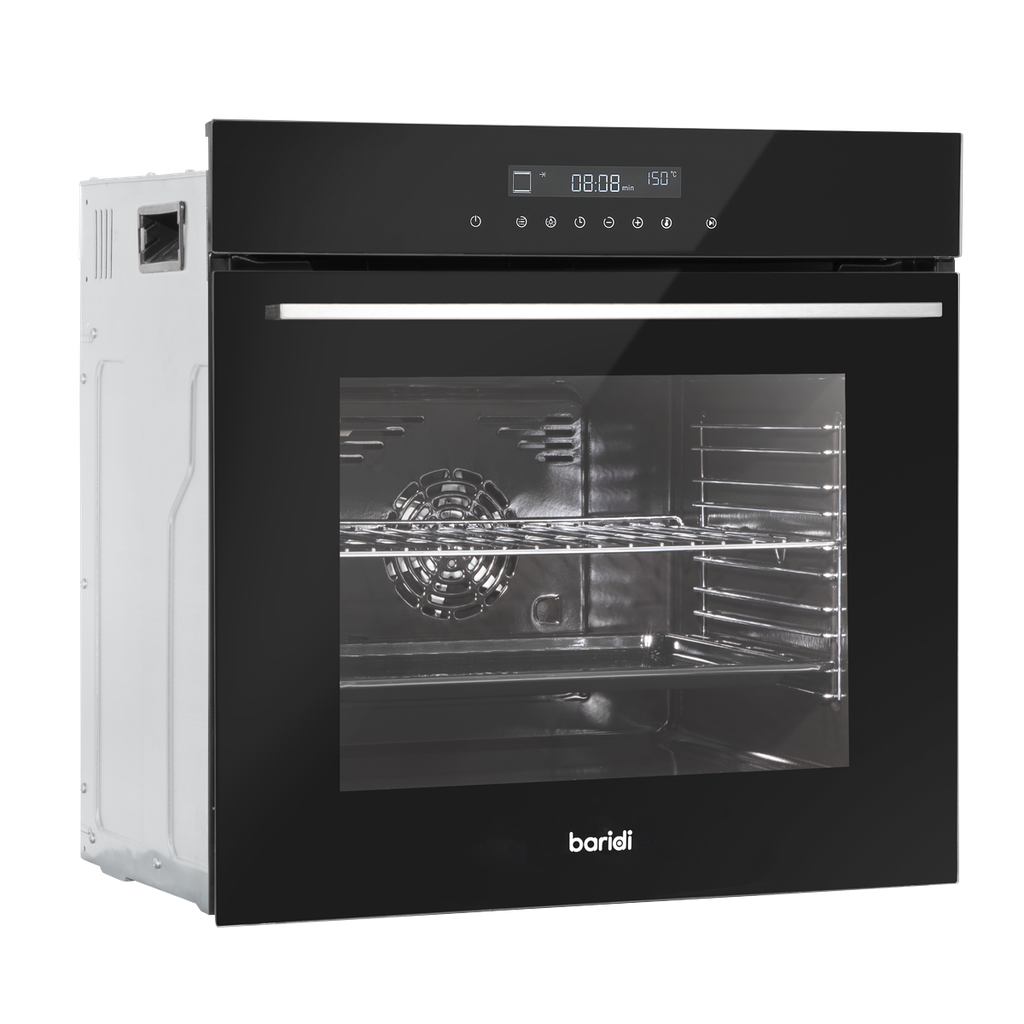 Baridi Integrated Fan-Assisted Electric Oven 60cm 72L Capacity - Black