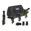 4 x SV10.8 Series Cordless Combo Kit 10.8V - 2 Batteries & Euro Plug