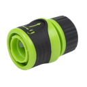 Soft-Touch Hose Connector With Water Stop & Lock 1/2"-5/8"