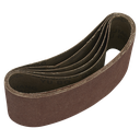 76 x 457mm Sanding Belt 120Grit - Pack of 5