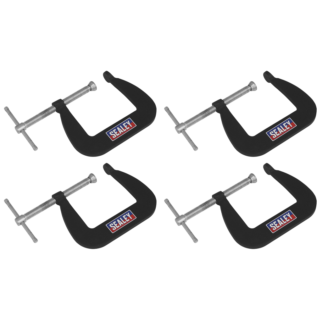 Junior C-Clamp Set 64mm x 64mm 4pc