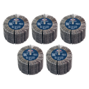 80 x 40mm Abrasive Flap Wheel on 6mm Shaft 60Grit - Pack of 5