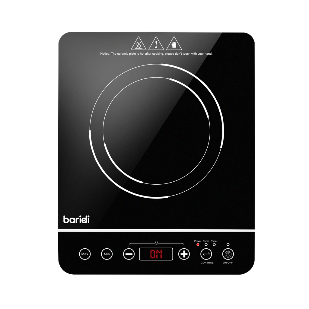 Baridi Portable Induction Hob with 1 Cooking Zone 29 x 35.5 x 7cm - Black