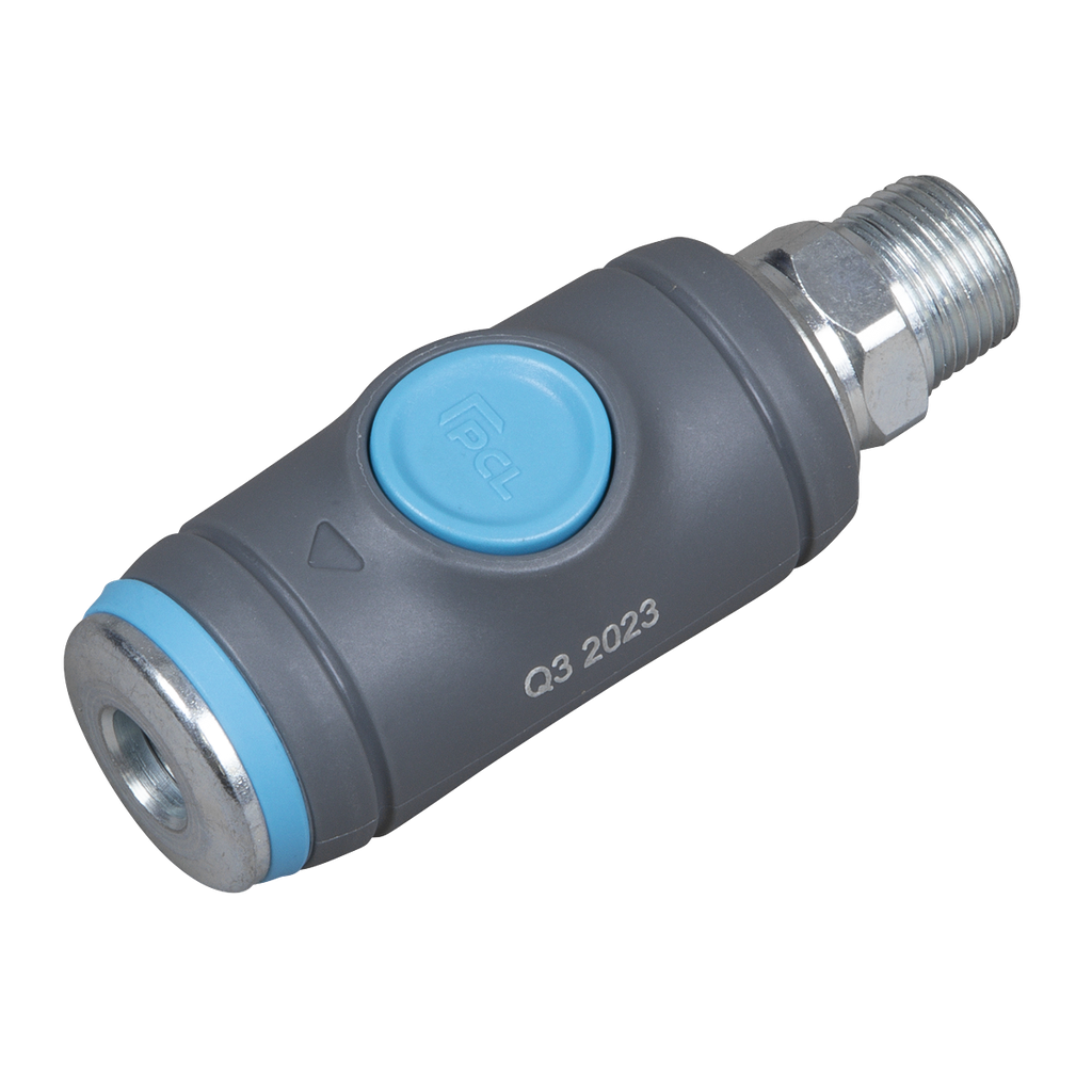 PCL Push-Button Safety Coupling Body Male 3/8"BSPT