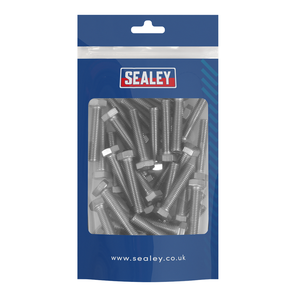 Stainless Steel Set Screw M8 x 1.25 Pitch, DIN 933 - Pack of 50