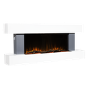 Baridi Wall Mounting Electric Fireplace with LED Flame Effect 52" - Grey