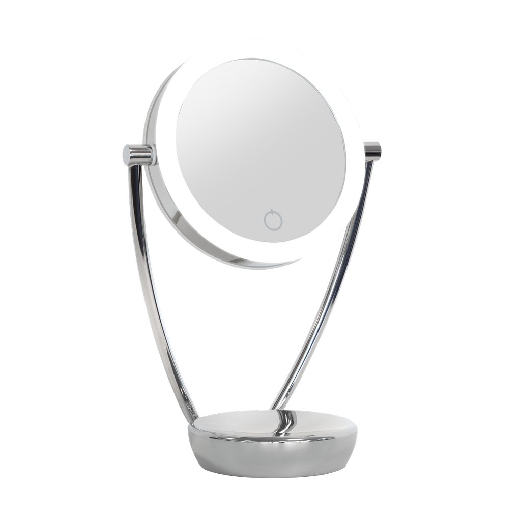Dellonda Freestanding Double-Sided LED Vanity Mirror 7.5"