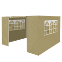 Dellonda Premium Side Walls/Doors/Windows for Gazebo/Marquee, Fits 2 x 2m Models - Beige