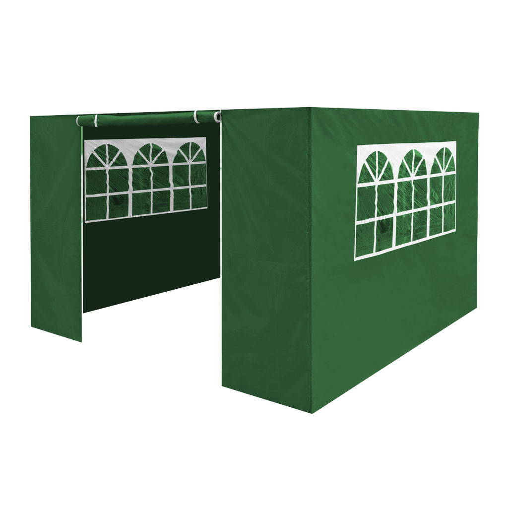 Dellonda Premium Side Walls/Doors/Windows for Gazebo/Marquee, Fits 2 x 2m Models - Dark Green