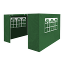Dellonda Premium Side Walls/Doors/Windows for Gazebo/Marquee, Fits 2 x 2m Models - Dark Green