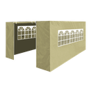 Dellonda Premium Side Walls/Doors/Windows for Gazebo/Marquee, Fits 3 x 4.5m Models - Beige
