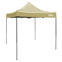 Dellonda Premium 2x2m Pop-Up Gazebo, Heavy Duty, PVC Coated, Water Resistant Fabric, Supplied with Carry Bag, Rope, Stakes & Weight Bags - Beige Canopy