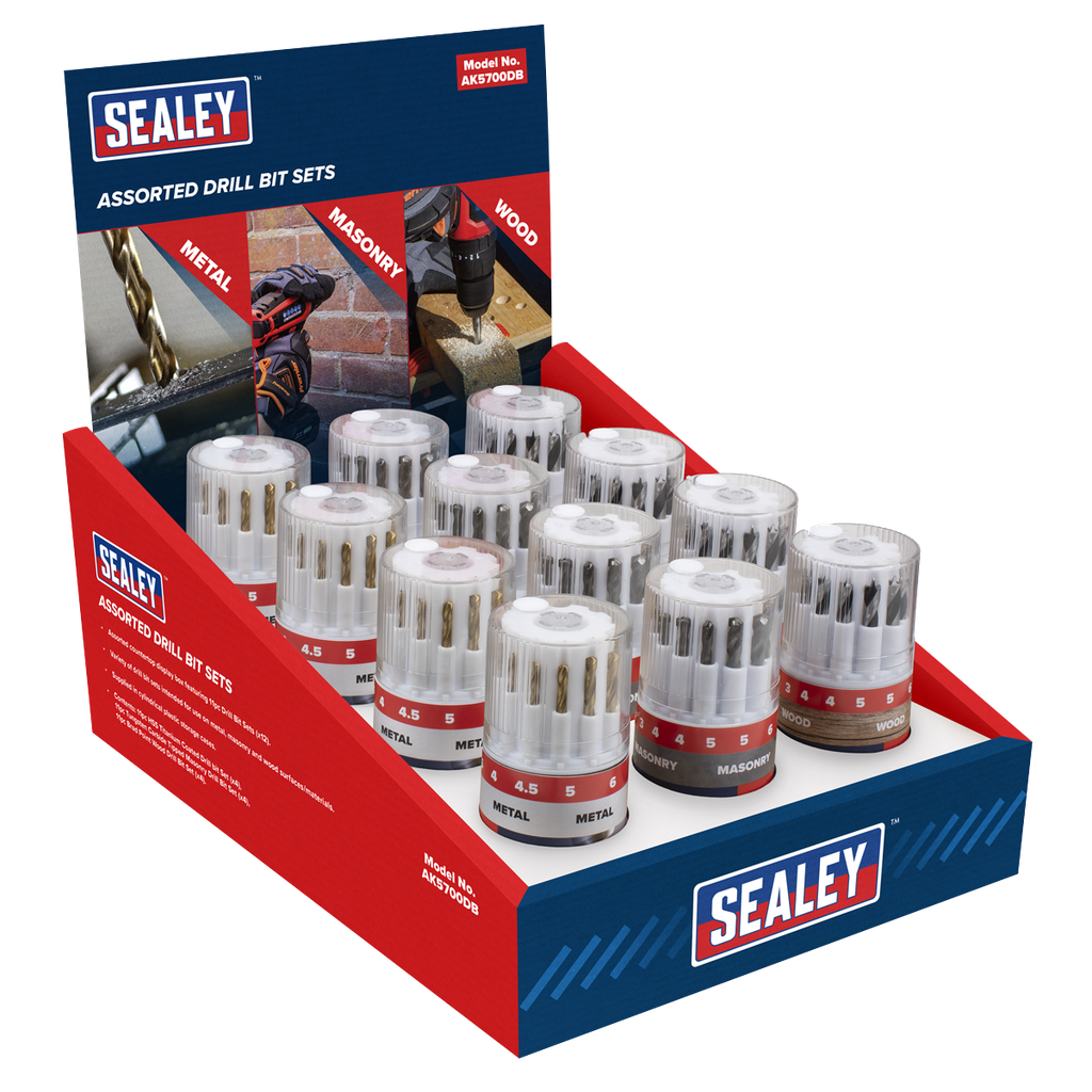 Assorted Drill Bit Sets - Display Box of 12