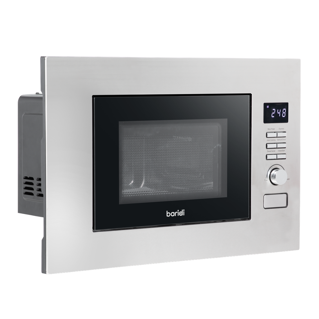 Baridi Integrated Microwave Oven 20L Capacity 900W - Stainless Steel