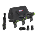 4 x SV10.8 Series Cordless Combo Kit 10.8V - 2 Batteries & Euro Plug