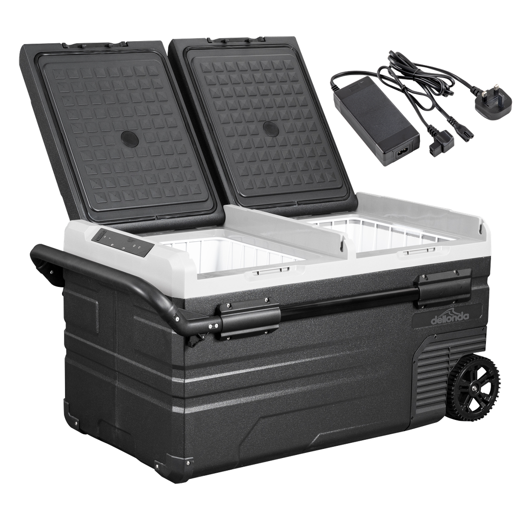 Dellonda Portable Fridge Freezer/Cool Box with LED Display & AC/DC 230V Adaptor 75L