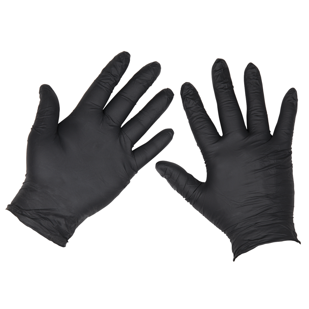 Extra Thick Powder-Free Disposable Nitrile Gloves, X-Large - Pack of 100