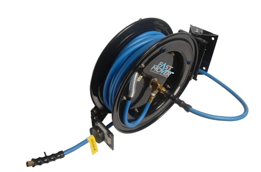 [BB0815RT] Retractable air hose reel supplied with swivel wall mounting bracket. Fitted with 8mm bore light weight B-55 hose in 15mtr length