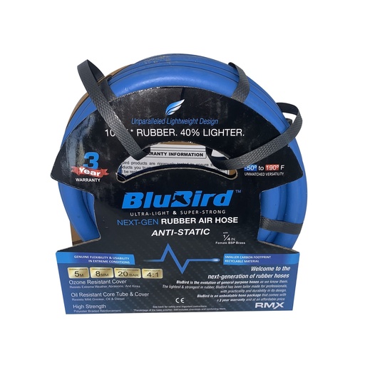[FMT0805] Blue Rubber Air Hose, 8mm x 5mtr