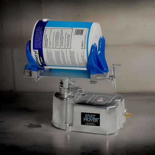 [FMT3032] Air operated paint shaking unit. Adjustable jaws. Max paint tin capacity 5ltrs