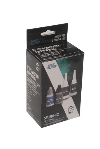 [FMT3470] Speedi-Fix 2 part glue for plastic, wood & metal bonding. 2 x powders, (light & grey ) & 2 x activators