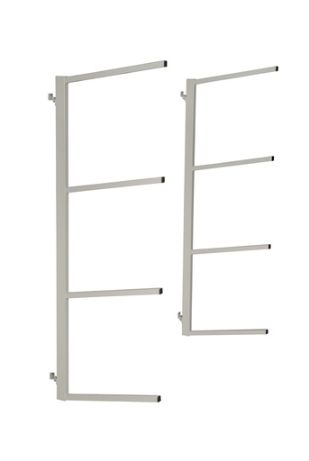 [FMT409S] Bumper storage rack for 4 large bumpers. Foldaway & wall mounted.
