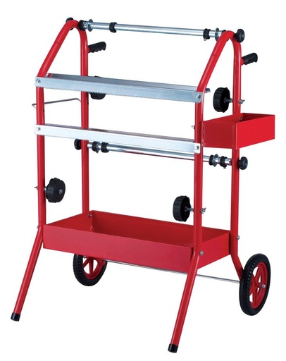 [FMT4200] Mobile  masking paper dispenser with tape applicator. 450mm wide. Takes 2 rolls of paper.