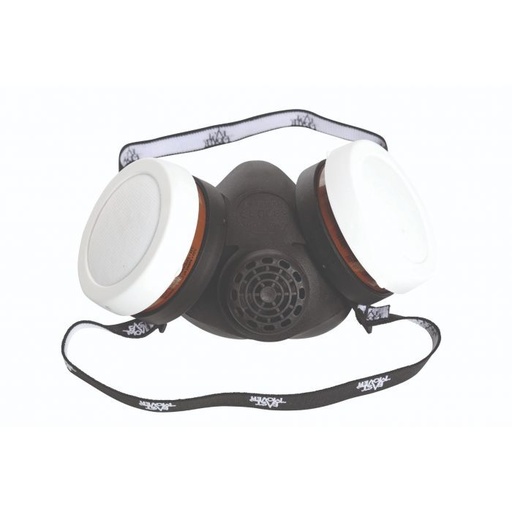 [FMT4351] Half face mask fitted with 2 A1P2 cartridges