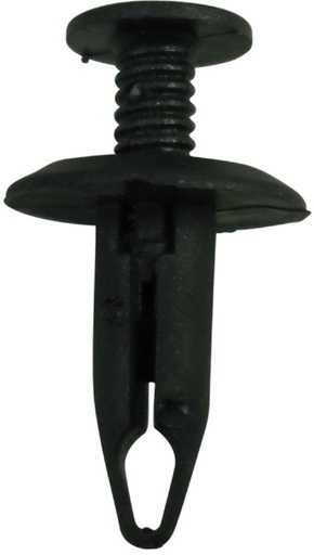 [FMT50121] Trim Clip Blk Screw Rivet to fit 6.5mm Hole. PK 10