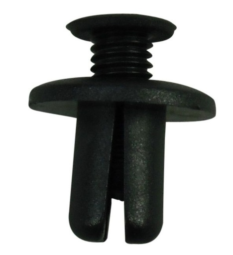 [FMT50122] Trim Clip. Blk Screw Rivet to fit 8mm Hole. PK 10