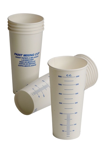 [FMT5600/900] Paper paint mixing cups with markings. 600cc. 900 cups per box