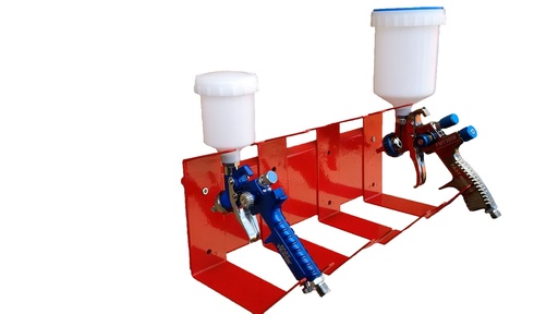 [FMT5900] Wall mounted gravity feed spray gun holder for 4 spray guns.