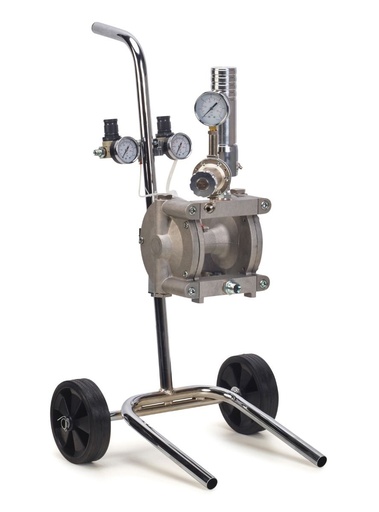 [FMT6018] Double diaphragm pump on trolley. 24ltr free flow