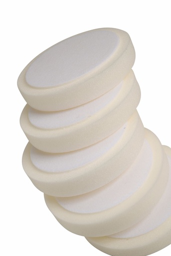 [FMT6086] Hard white compounding pad. With hook & loop 150 x 25mm. 5 pads per pack